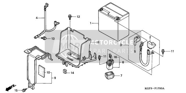 Honda NES150 2002 Batterie pour un 2002 Honda NES150